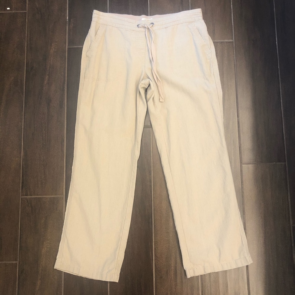 Per Se tan linen beachy pants